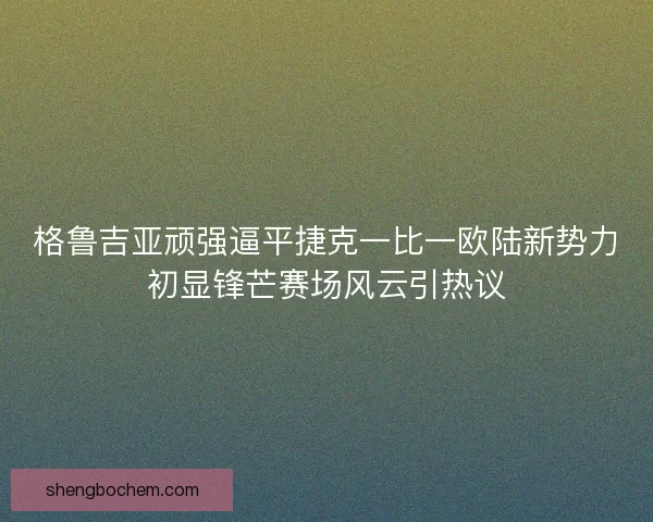 格鲁吉亚顽强逼平捷克一比一欧陆新势力初显锋芒赛场风云引热议 格鲁吉亚顽强逼平捷克一比一欧陆新势力初显锋芒赛场风云引热议