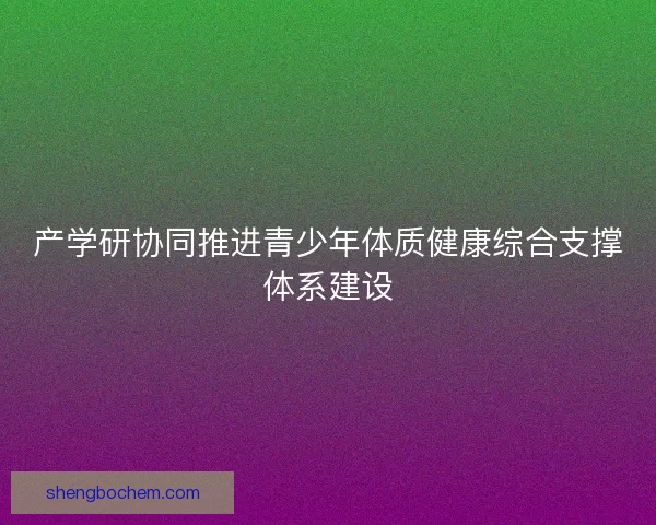 产学研协同推进青少年体质健康综合支撑体系建设
