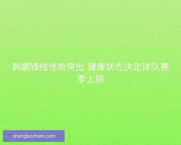 鹈鹕锋线优势突出 健康状态决定球队赛季上限 鹈鹕锋线优势突出 健康状态决定球队赛季上限